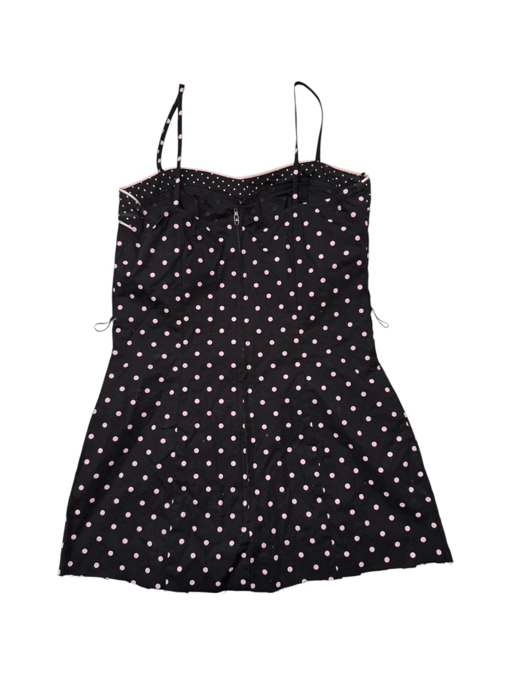 Vintage Polka Dot Pink Black Y2K Tank Size Small - Picture 2 of 4